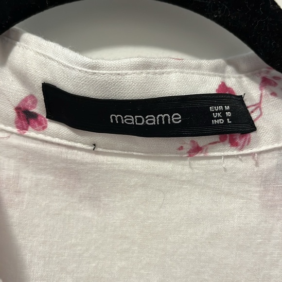 Madame Pink Floral A-Line Dress Size UK 10 - Picture 4 of 4